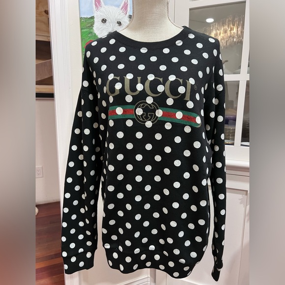 Gucci Black Sweater with White Polka Dots - Picture 6 of 12